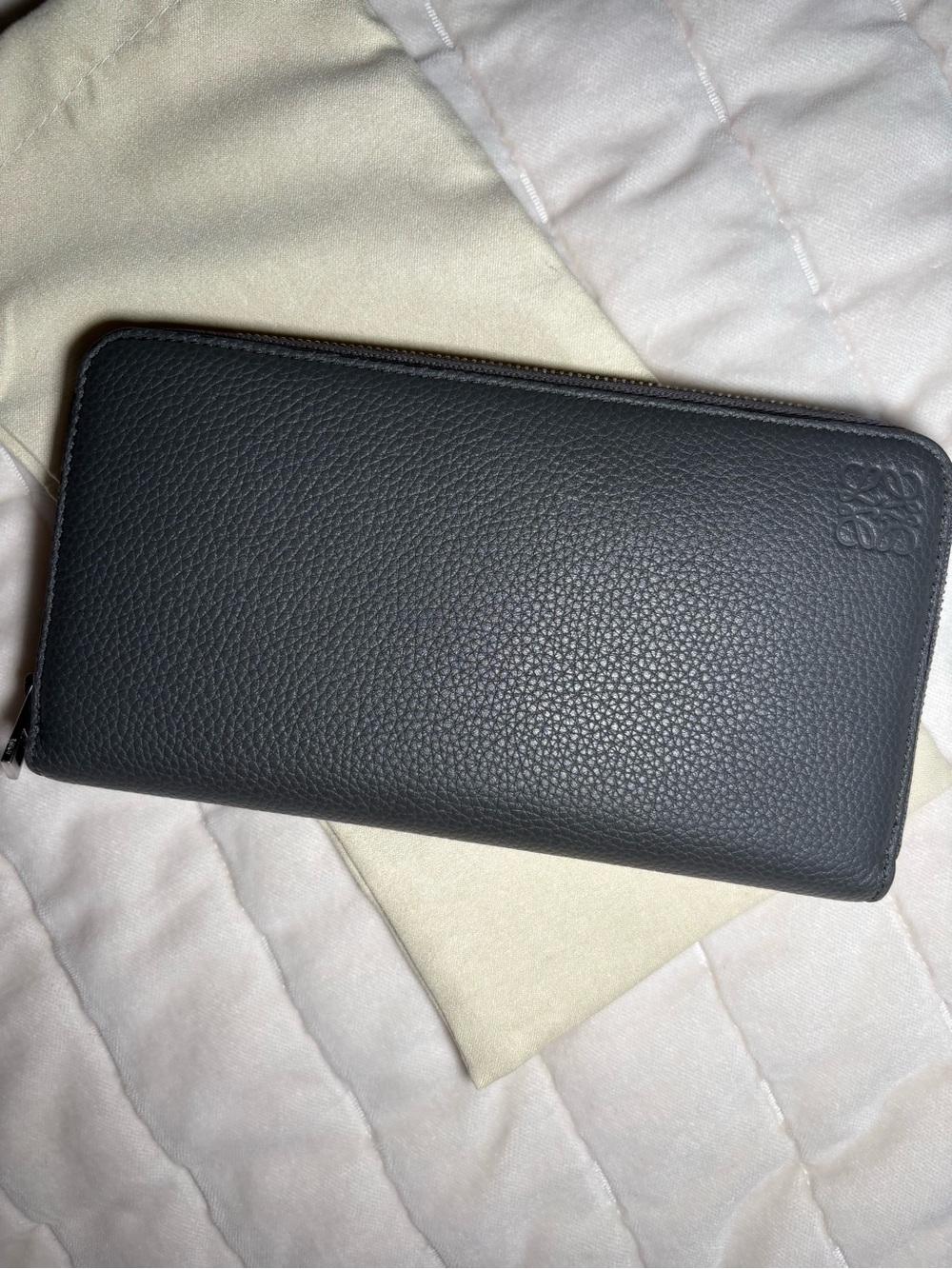Loewe Pebbled Leather Zip Wallet
